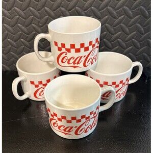 Gibson Coca Cola Mug Set (4) Vintage 1996 Edition